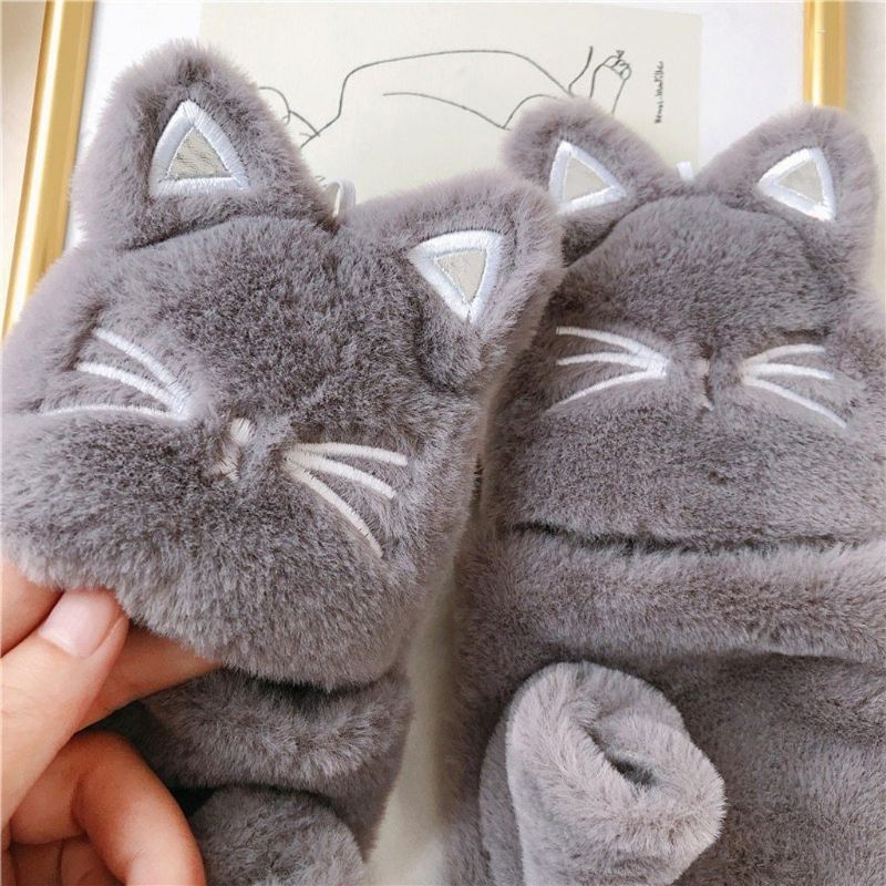 mooie kat pluche handschoenen