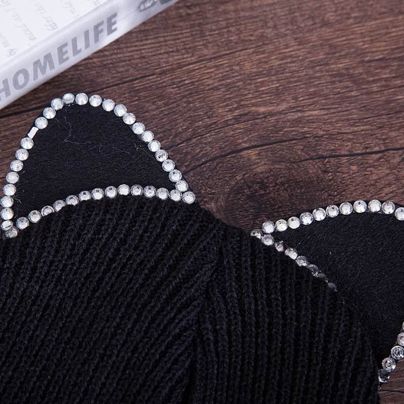 muts met strass kattenoor