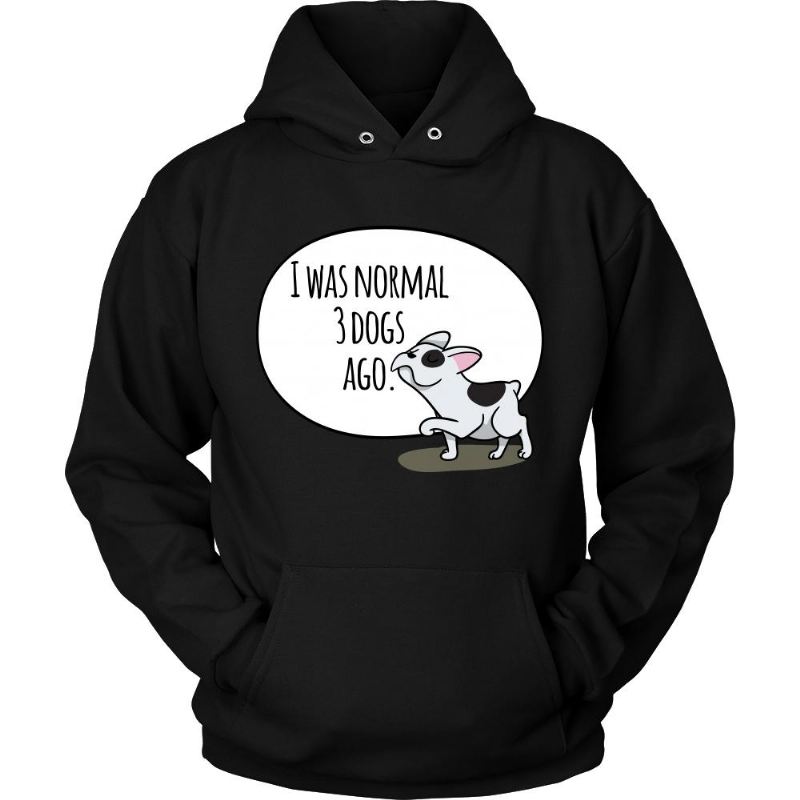 normaal 3 honden geleden statement design hoodie