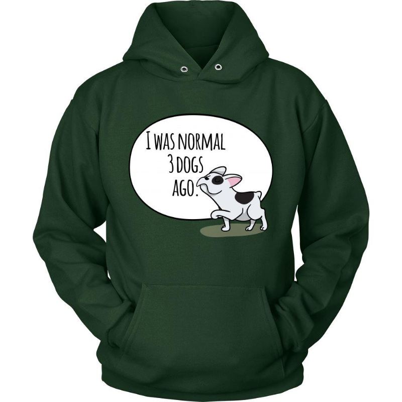 normaal 3 honden geleden statement design hoodie