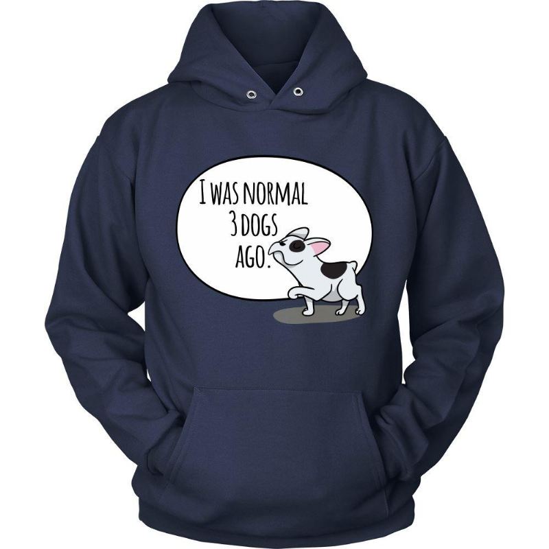 normaal 3 honden geleden statement design hoodie