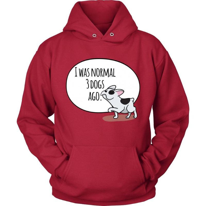 normaal 3 honden geleden statement design hoodie