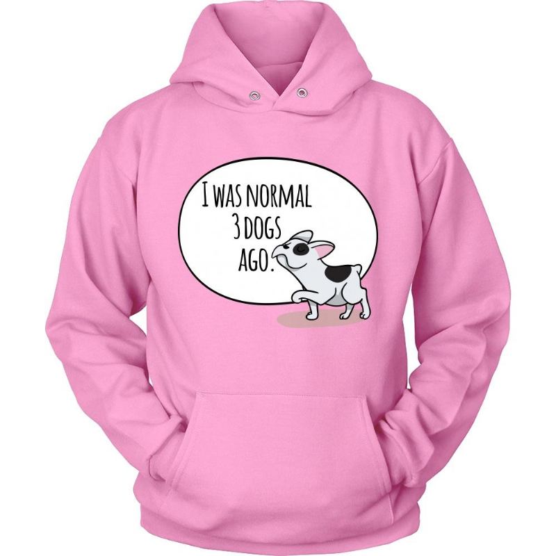 normaal 3 honden geleden statement design hoodie