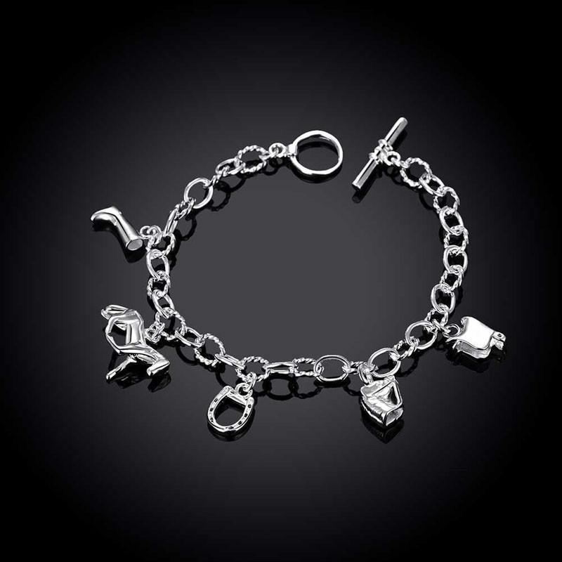 paardenhoef armband verzilverde armband