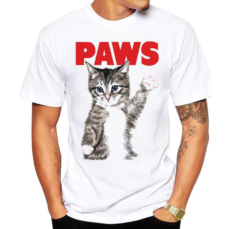 paws kat bedrukt t-shirt