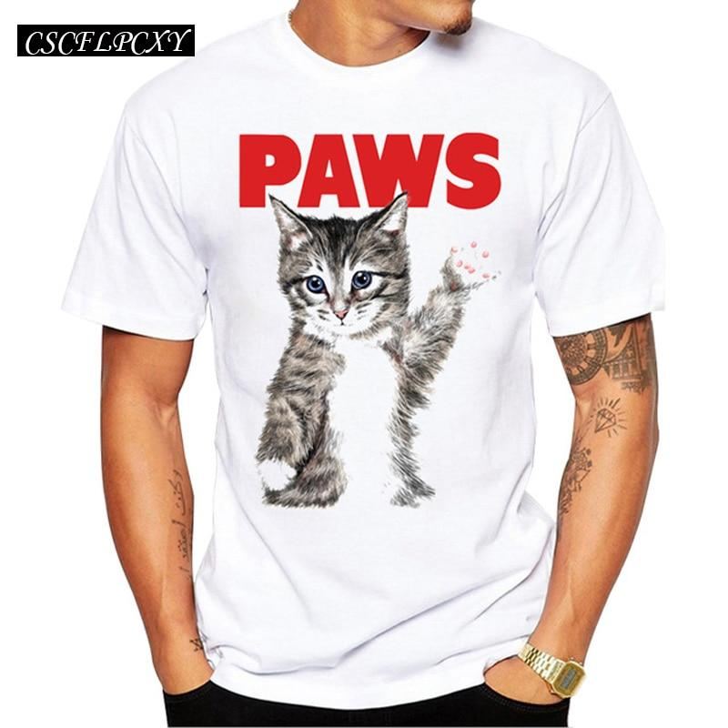 paws kat bedrukt t-shirt