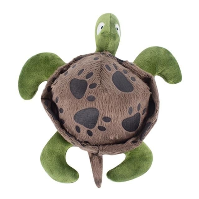 piepend kauwspeeltje in de vorm van een schildpad