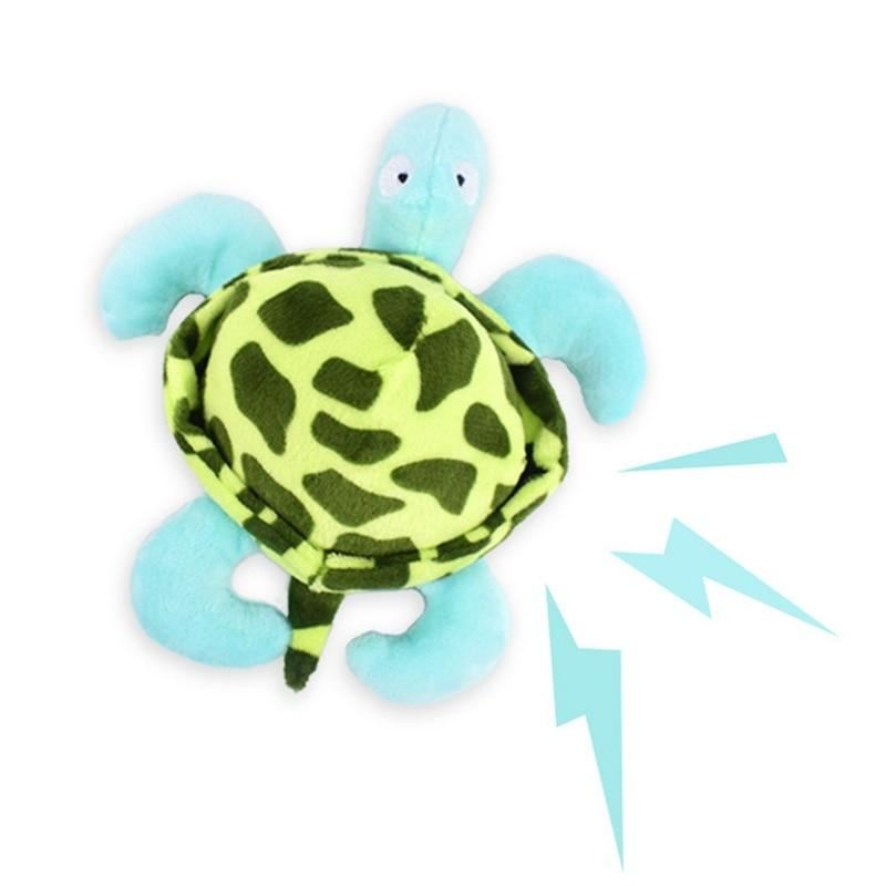 piepend kauwspeeltje in de vorm van een schildpad