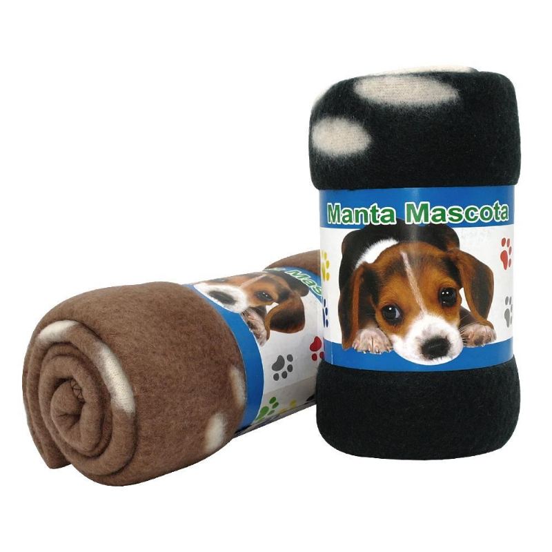 pootafdruk zachte fleece hond slapende dikke deken