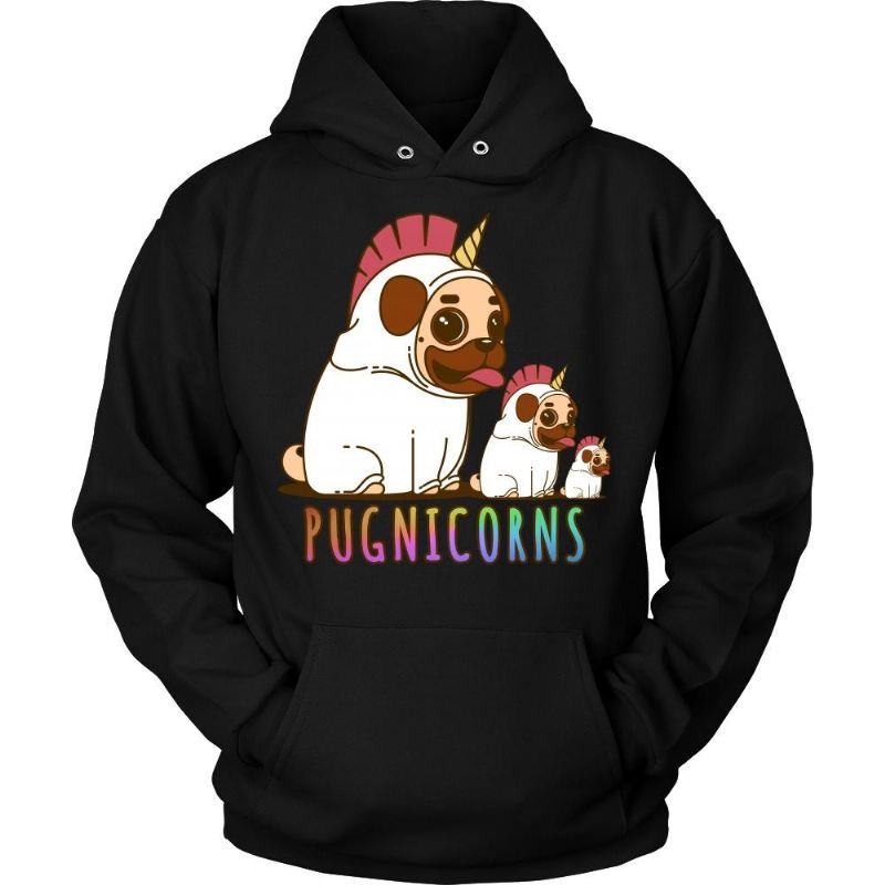 prachtig pugnicorns hoodieontwerp