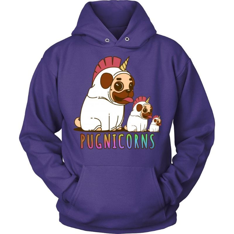 prachtig pugnicorns hoodieontwerp