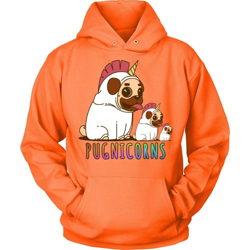 prachtig pugnicorns hoodieontwerp