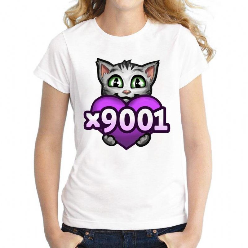 purrfectly hype kat bedrukt t-shirt