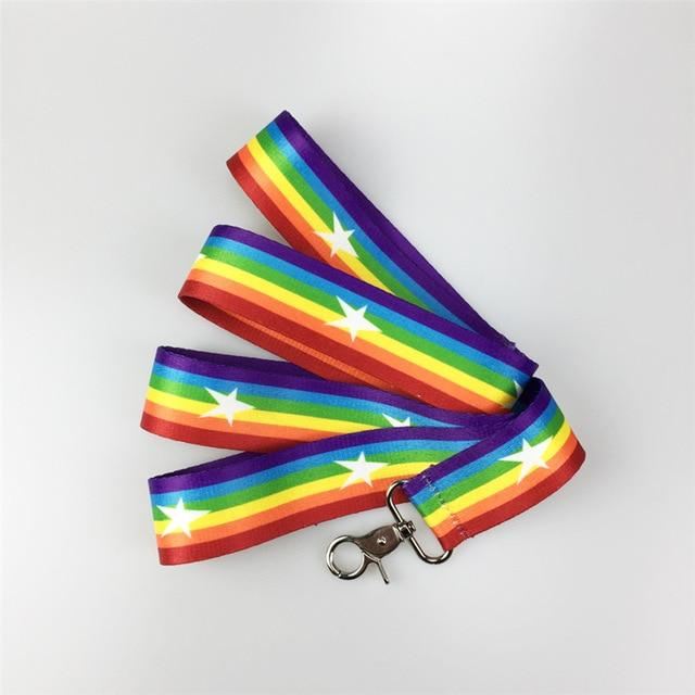 regenboogharnasvest voor huisdieren met handvat