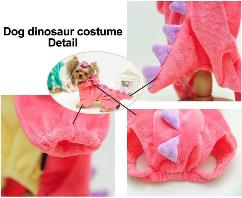 roze schattige dinosaurus stijl huisdier kostuum kleding