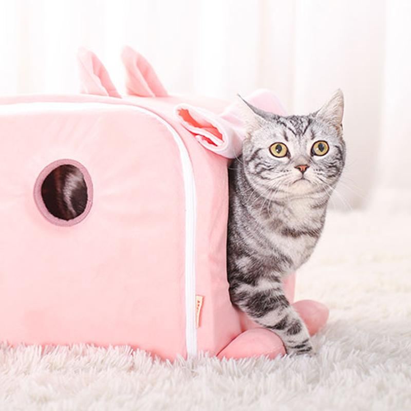 schattig roze bed voor huisdieren