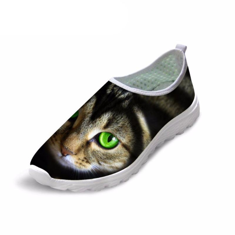schattige 3d jager kat print air mesh schoenen