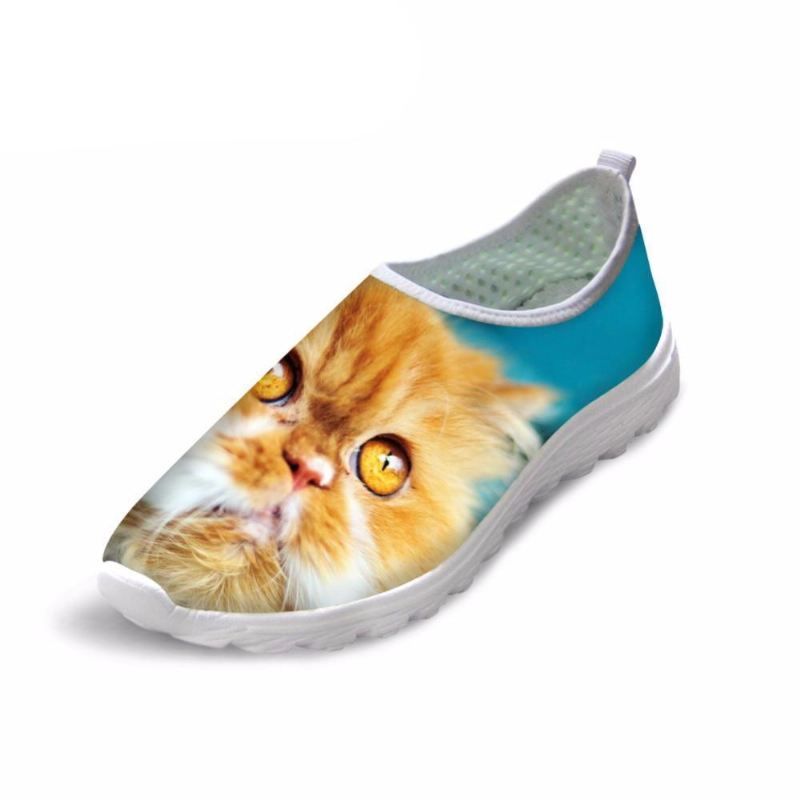 schattige 3d kat print air mesh schoenen