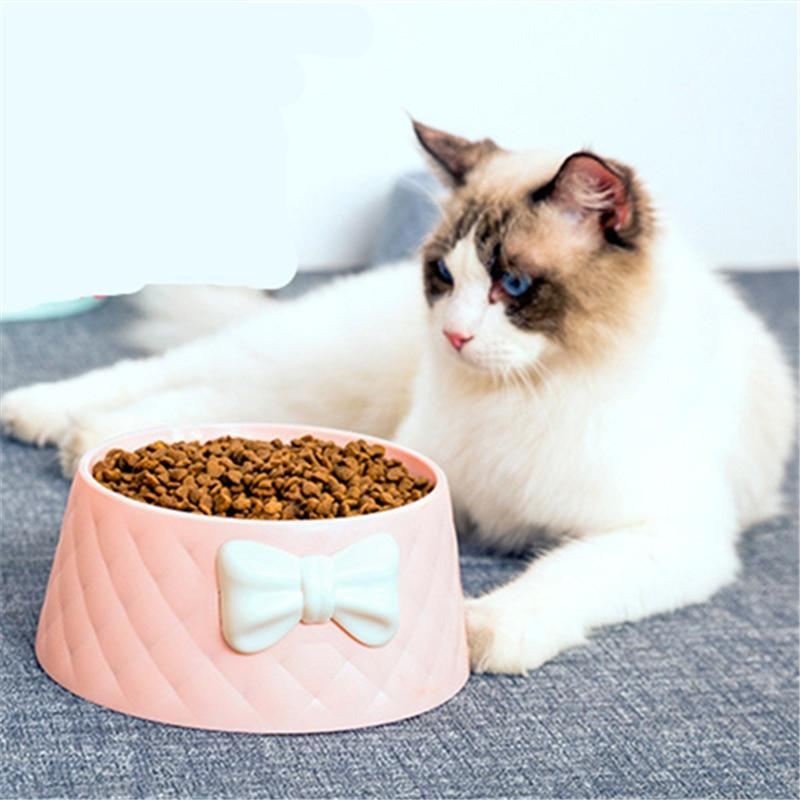 schattige bow pet feeder