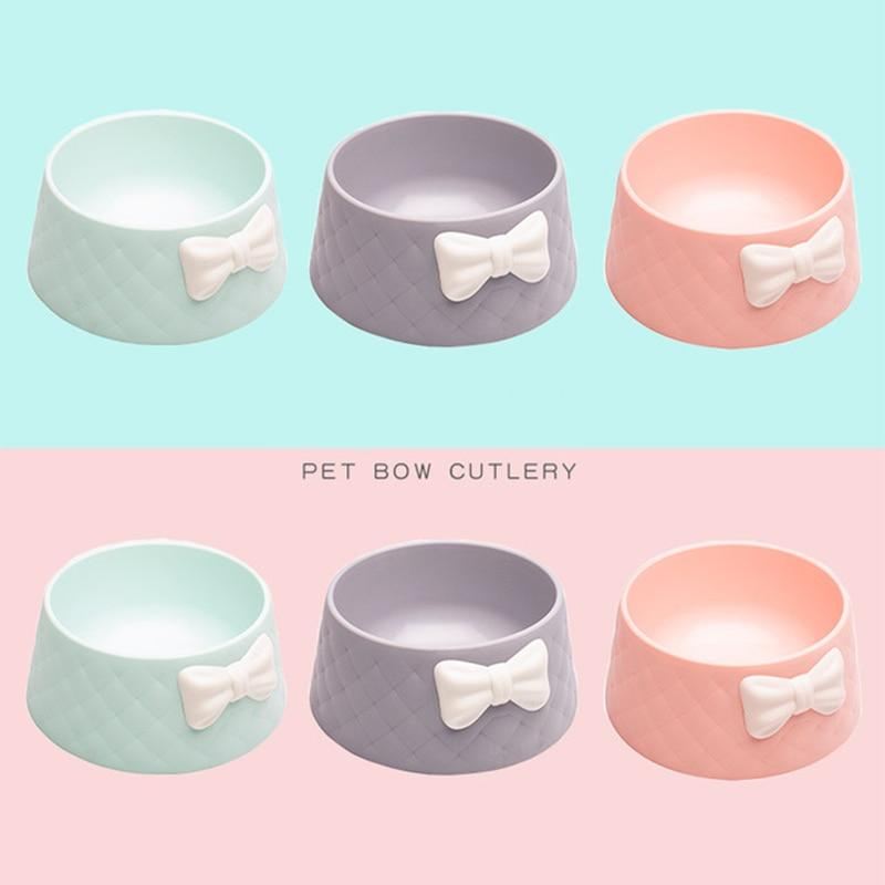 schattige bow pet feeder