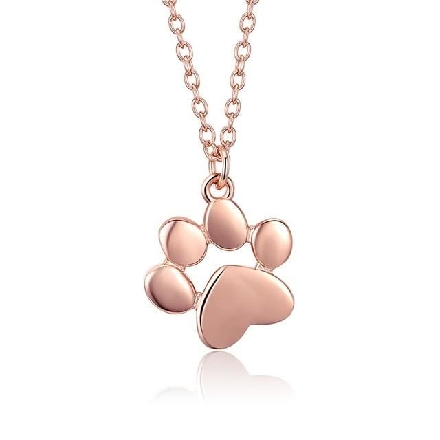 schattige dierenpootafdruk ketting