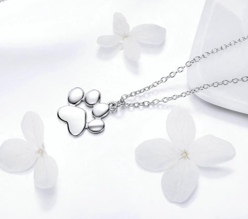 schattige dierenpootafdruk ketting