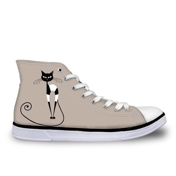 schattige high-top casual verfijnde kattenontwerpschoenen voor dames