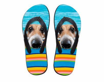 schattige hond print strand teenslippers platte slippers