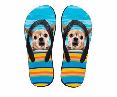 schattige hond print strand teenslippers platte slippers