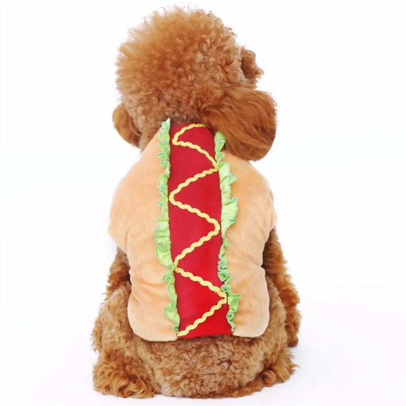schattige hotdog design hondenkleding