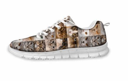 schattige kat / hond print casual platte joggingschoenen