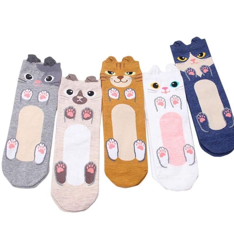 schattige kat japanse warme katoenen sokken