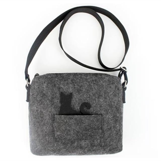 schattige kat messenger bag