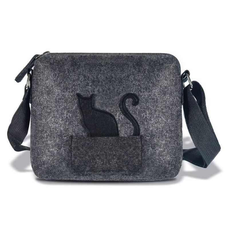 schattige kat messenger bag