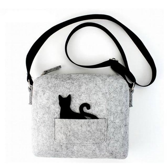 schattige kat messenger bag