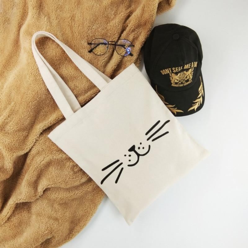 schattige kat serie canvas tas