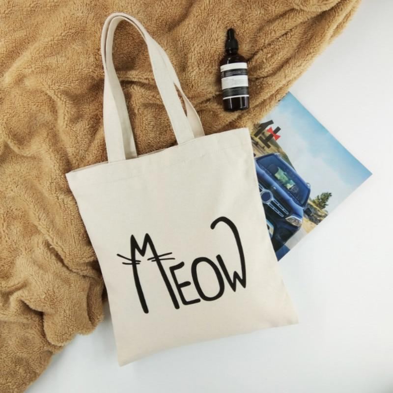 schattige kat serie canvas tas