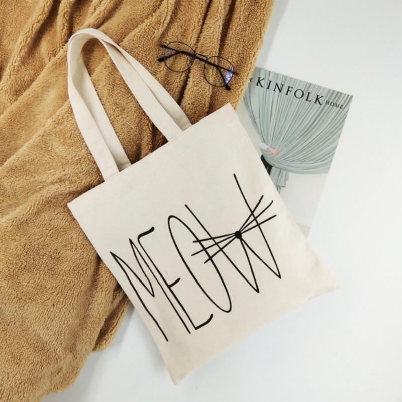 schattige kat serie canvas tas