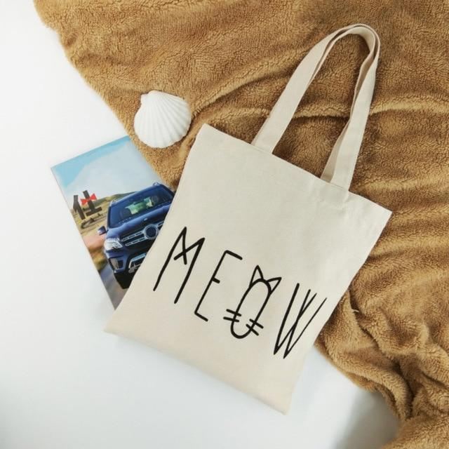 schattige kat serie canvas tas