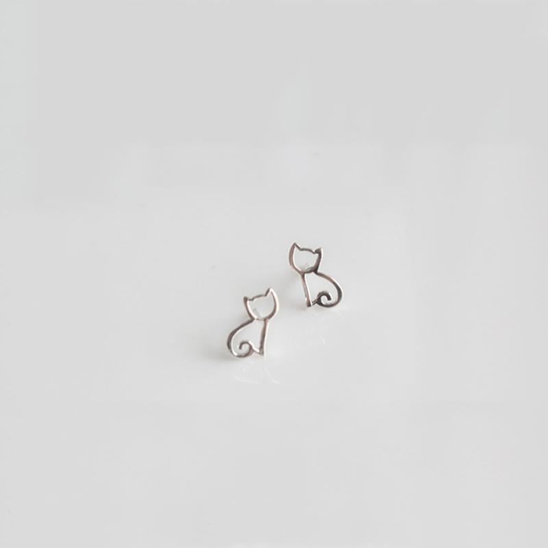 schattige kat stud oorbellen sieraden