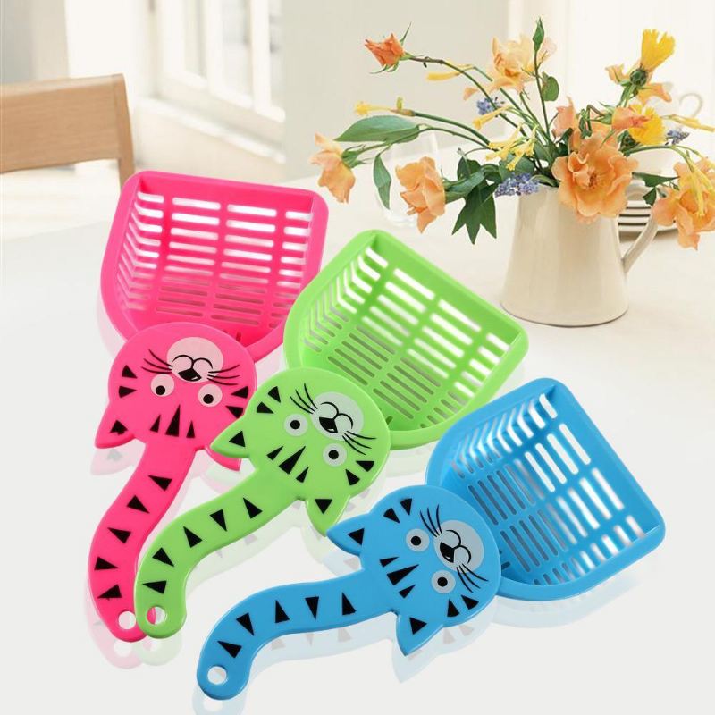 schattige kattenstaart ontwerp kattenbak schep schep