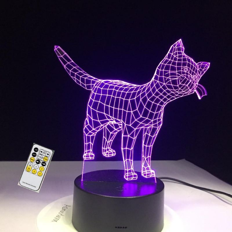 schattige kitten 3d-lamp