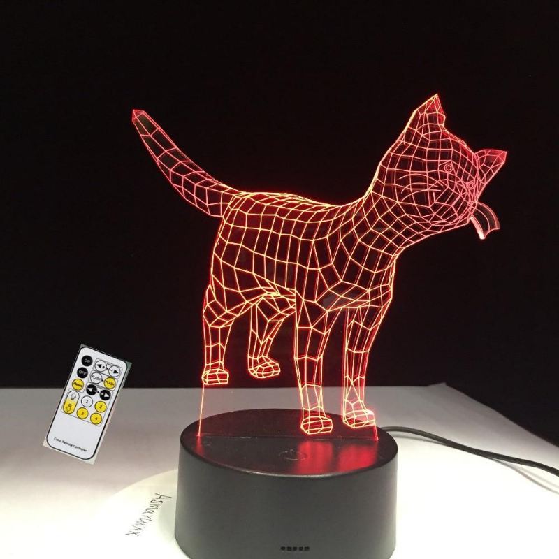 schattige kitten 3d-lamp