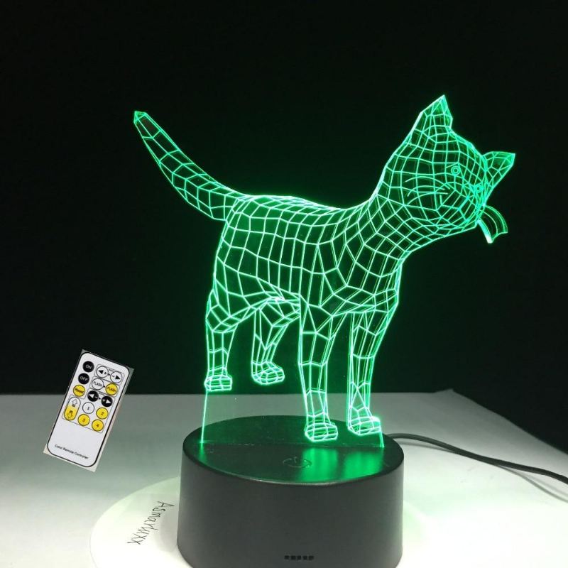 schattige kitten 3d-lamp