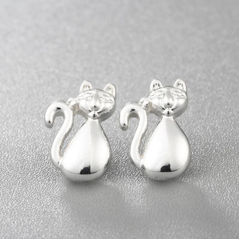 schattige kitten stud earring