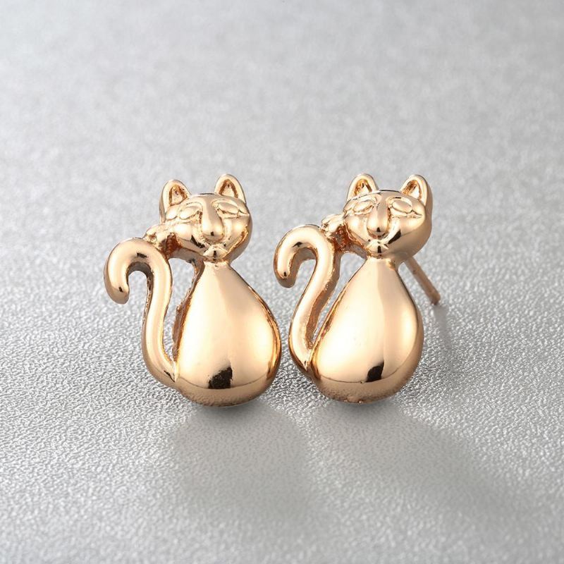 schattige kitten stud earring