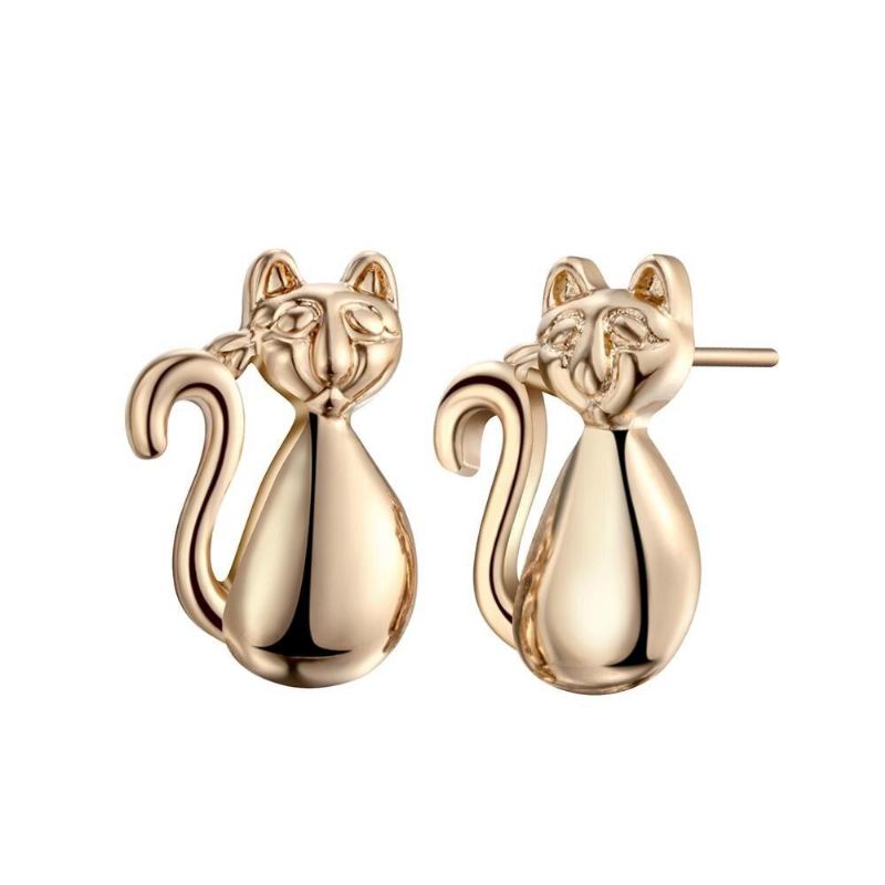 schattige kitten stud earring