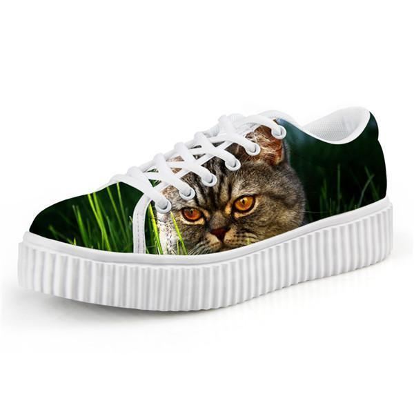 schattige knorrige kat ontwerp kat klimplanten schoenen