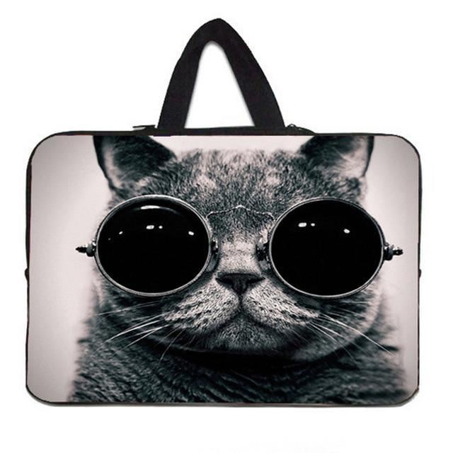 schattige laptoptas met kattenprint