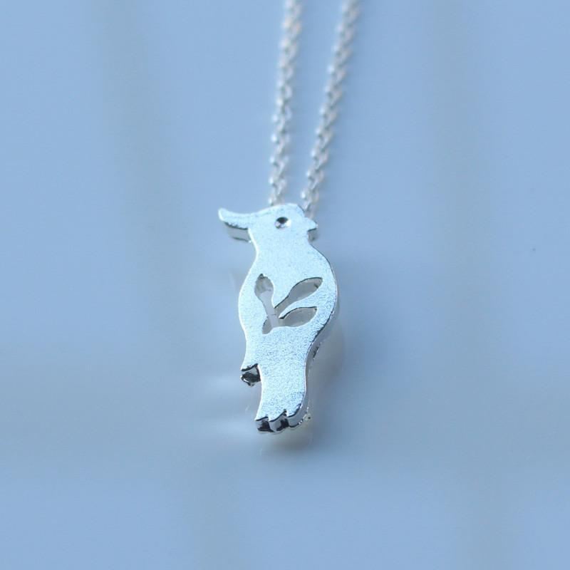 schattige papegaai hanger ketting